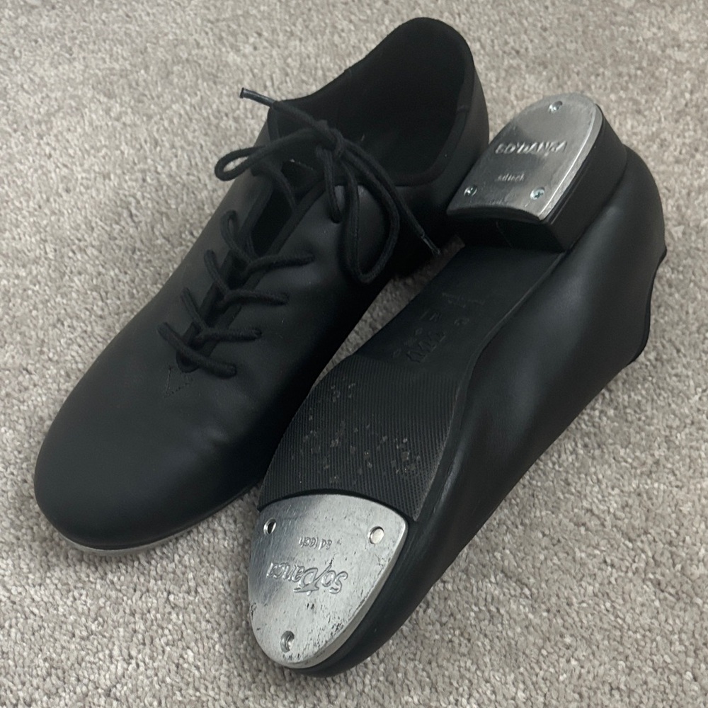So Danca black lace up tap shoe